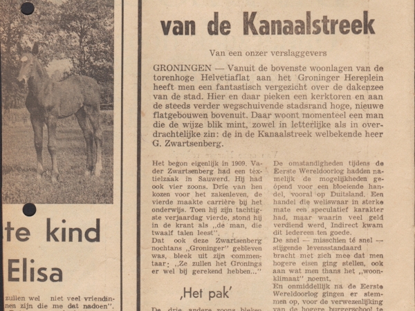 1969 Krantenbericht G. Zwartsenberg DGPortret DGP 25 september 1969